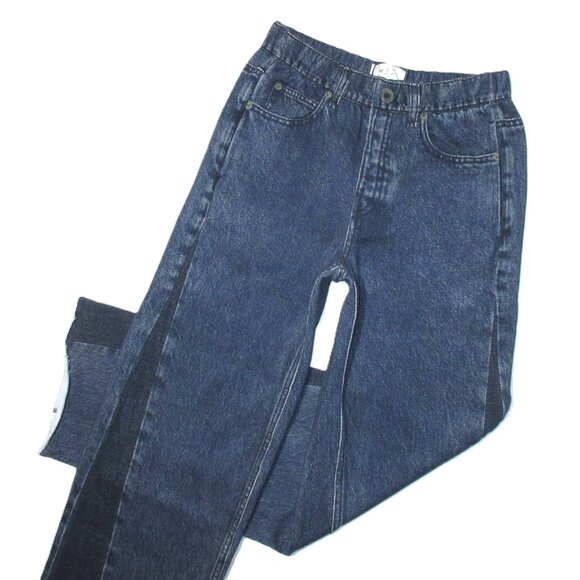 NWT rag & bone Miramar Wide Leg in Bridle Trail Photo Printed Faux Jean Pants XS - Picture 5 of 12